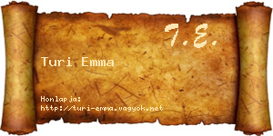 Turi Emma névjegykártya